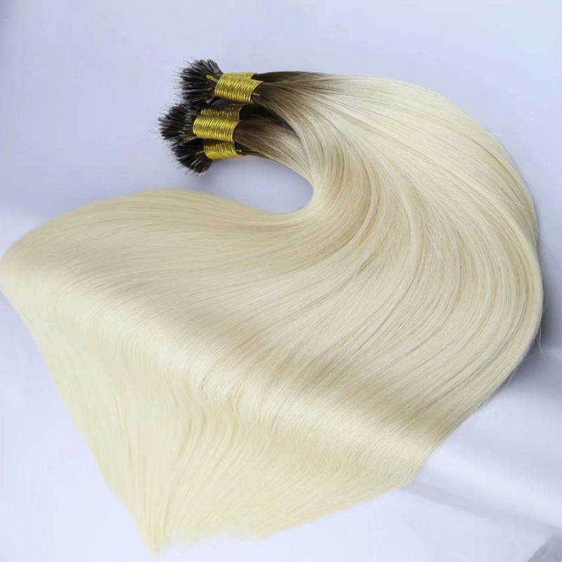 Double drawn nano ring hair extensions in China HJ 005